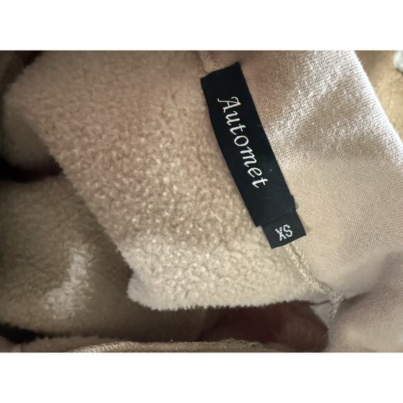 Automet Women’s Half Zip Fleece Pullover Sweatshirt Beige Sherpa Lined XS - Picture 5 of 5